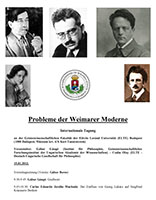 Konferencia: Probleme der Weimarer Moderne