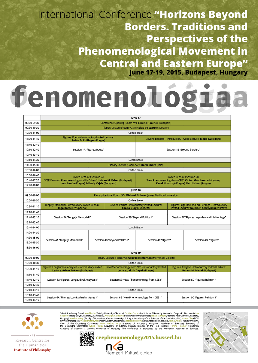 Nemzetközi konferencia a közép- és kelet-európai fenomenológiáról