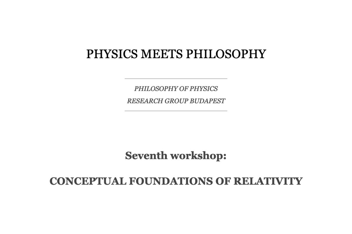 Physics meets Philosophy 7:  Conceptual Foundations of Relativity